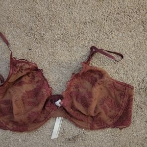 Free People Intimately Maroon lace cup less bra, 36b